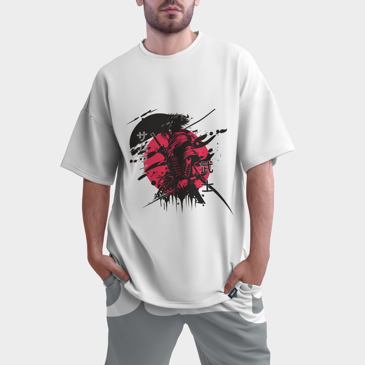 Shadow Ronin Oversized Tee | 280 GSM Heavyweight Graphic T-Shirt