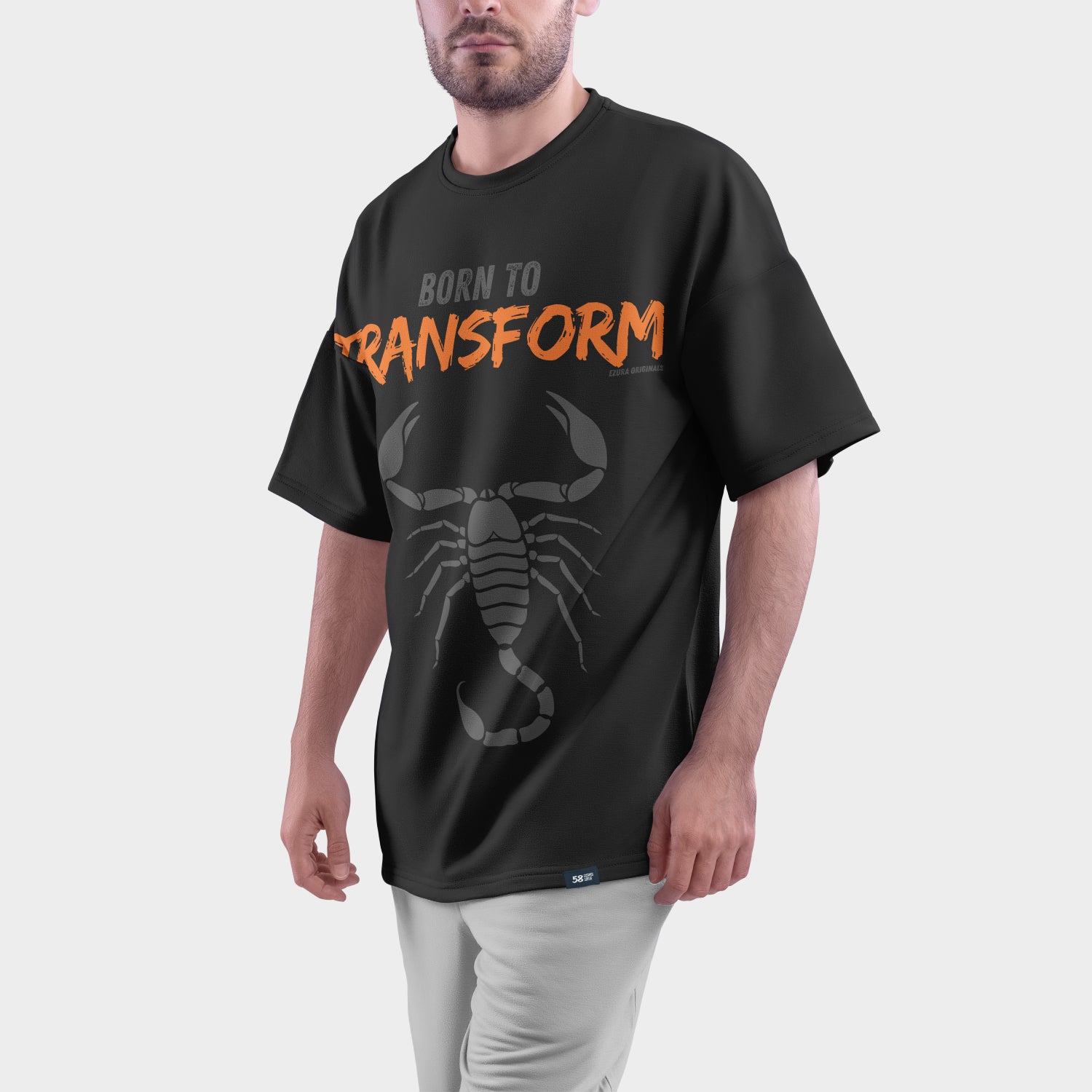 Born to Transform Scorpio Tee | Men's Oversized Graphic T-Shirt