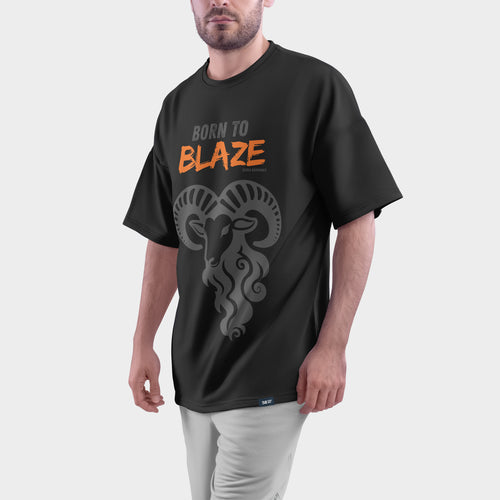 Born to Blaze Capricorn Tee | Men's Oversized Graphic T-Shirt