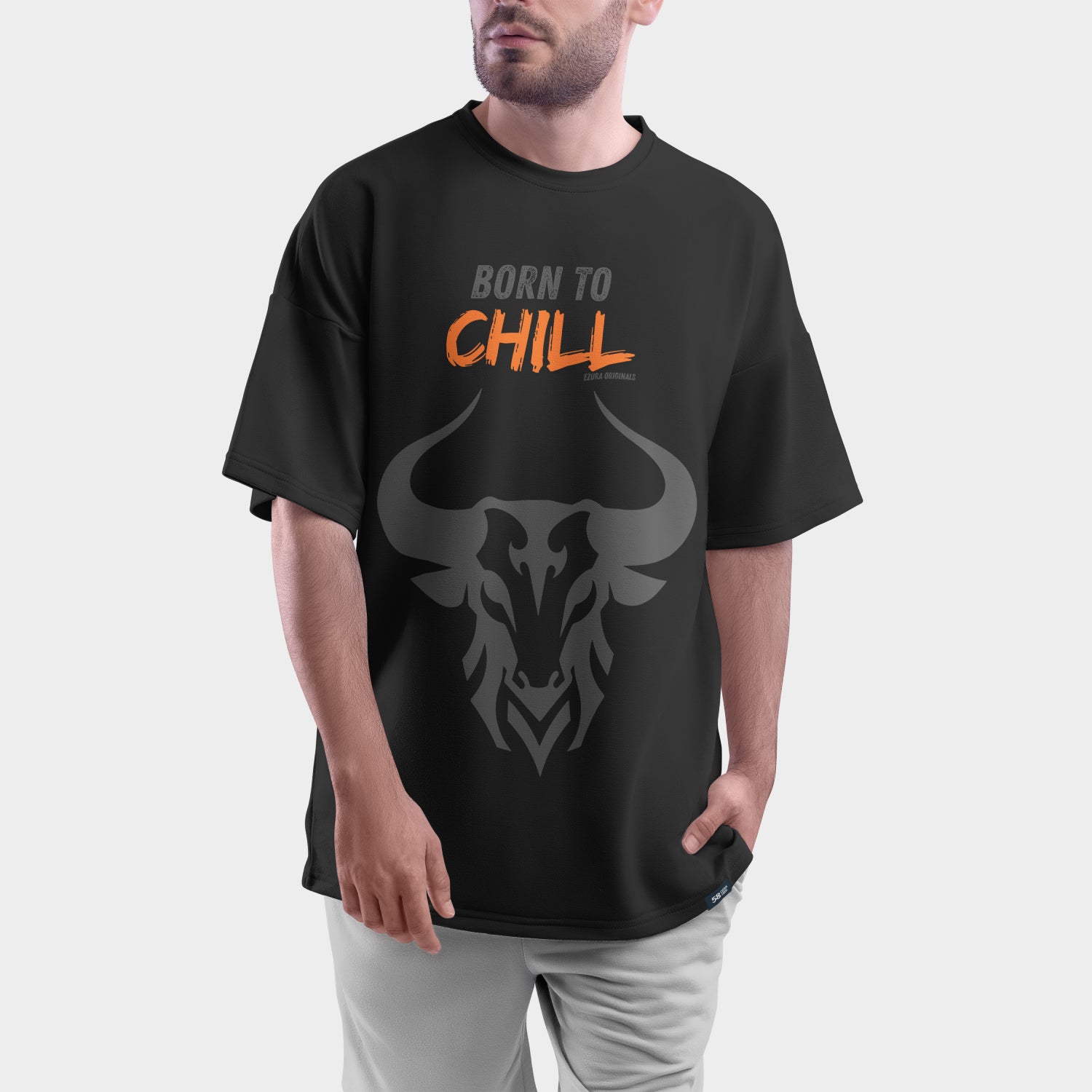 Born to Chill Taurus Tee | Men's Oversized Graphic T-Shirt