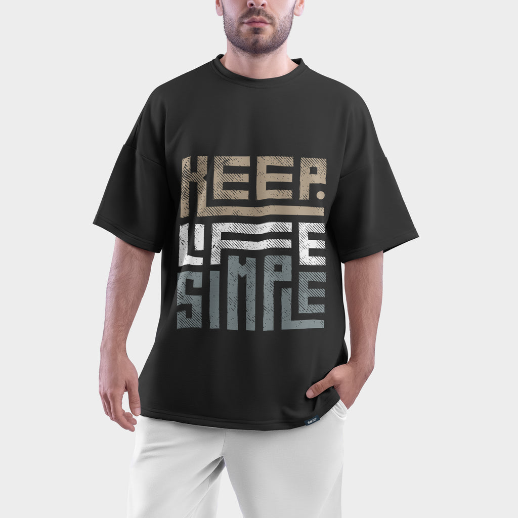 Keep Life Simple Tee | Men's Heavyweight Oversized T-Shirt